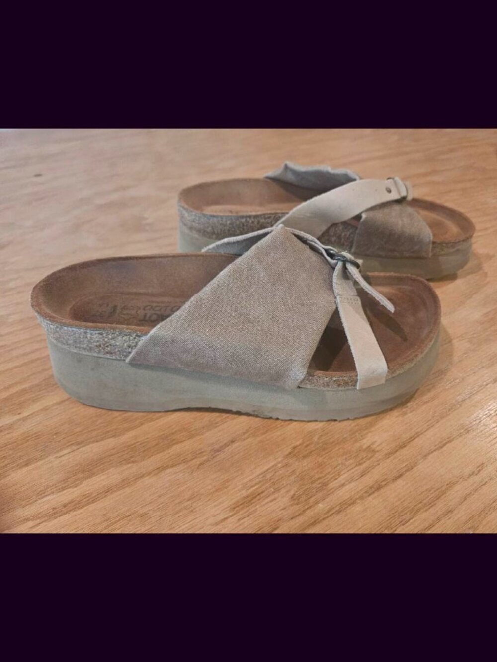 Naot cross top platform sandal 37 W6